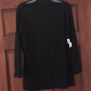 NWT Old Navy Black boat neck top